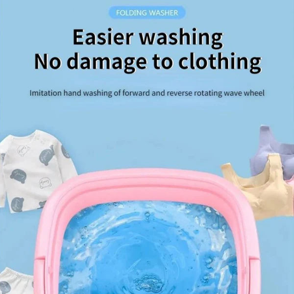 Semi automatic mini portable washing machine