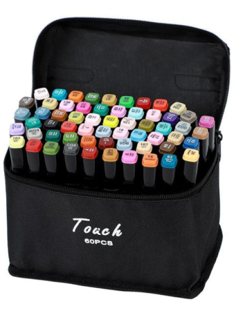 12 Color Alcohol Marker Pens, Bright Permanent, for Coloring Art Markers for Kids