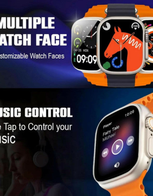 T800 Ultra Smart Watch with Beautiful Strap, Bluetooth Calling Smart Watch